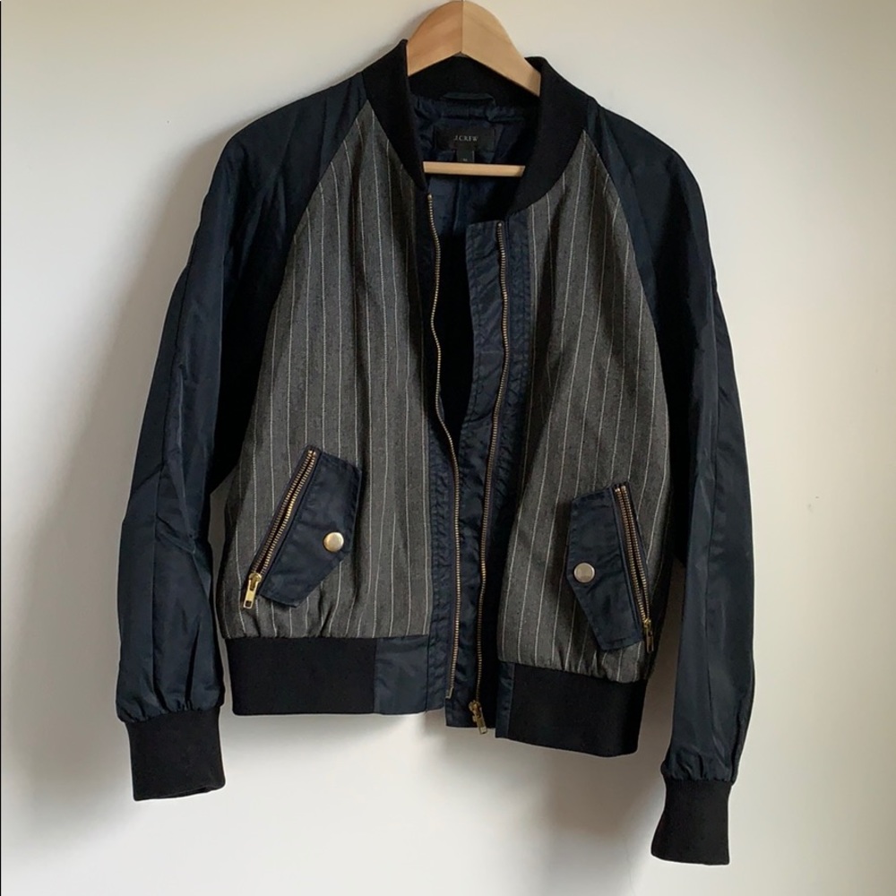 J.Crew bomber jacket with amazing details